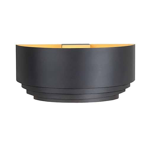 Wandlamp Elena 300 E14 Zwart/Goud