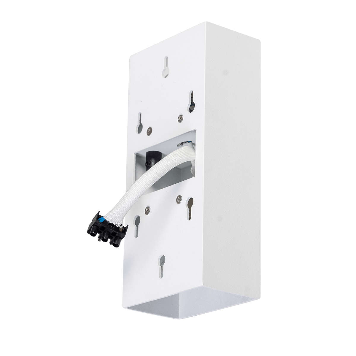 117 mm breed en 77mm diep. Deze strakke wandlamp past perfect in een strak design interieur en schijnt mooi over de wand. Deze wandlampen zijn verkrijgbaar in verschillende kleuren: zwart