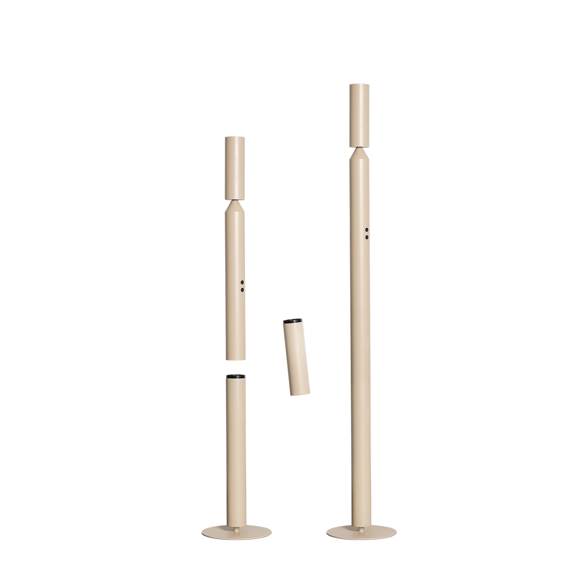 05-VL8222-59. Moderne zandkleurige strakke vloerlamp