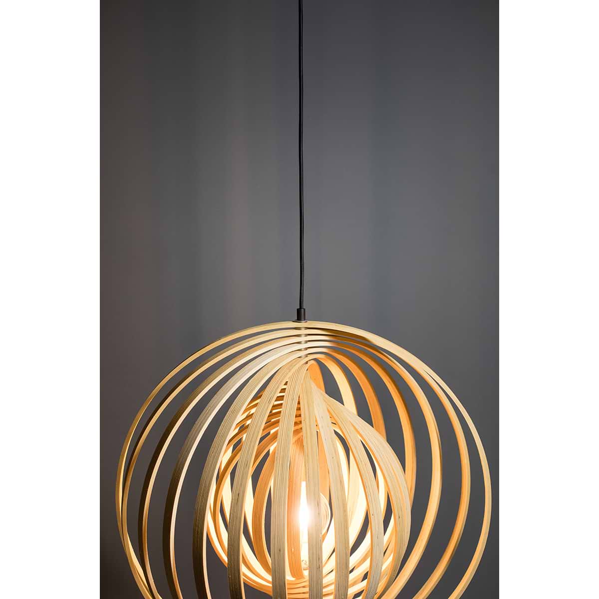 05-HL4540-70. Bijzondere naturel houten hanglamp Woody