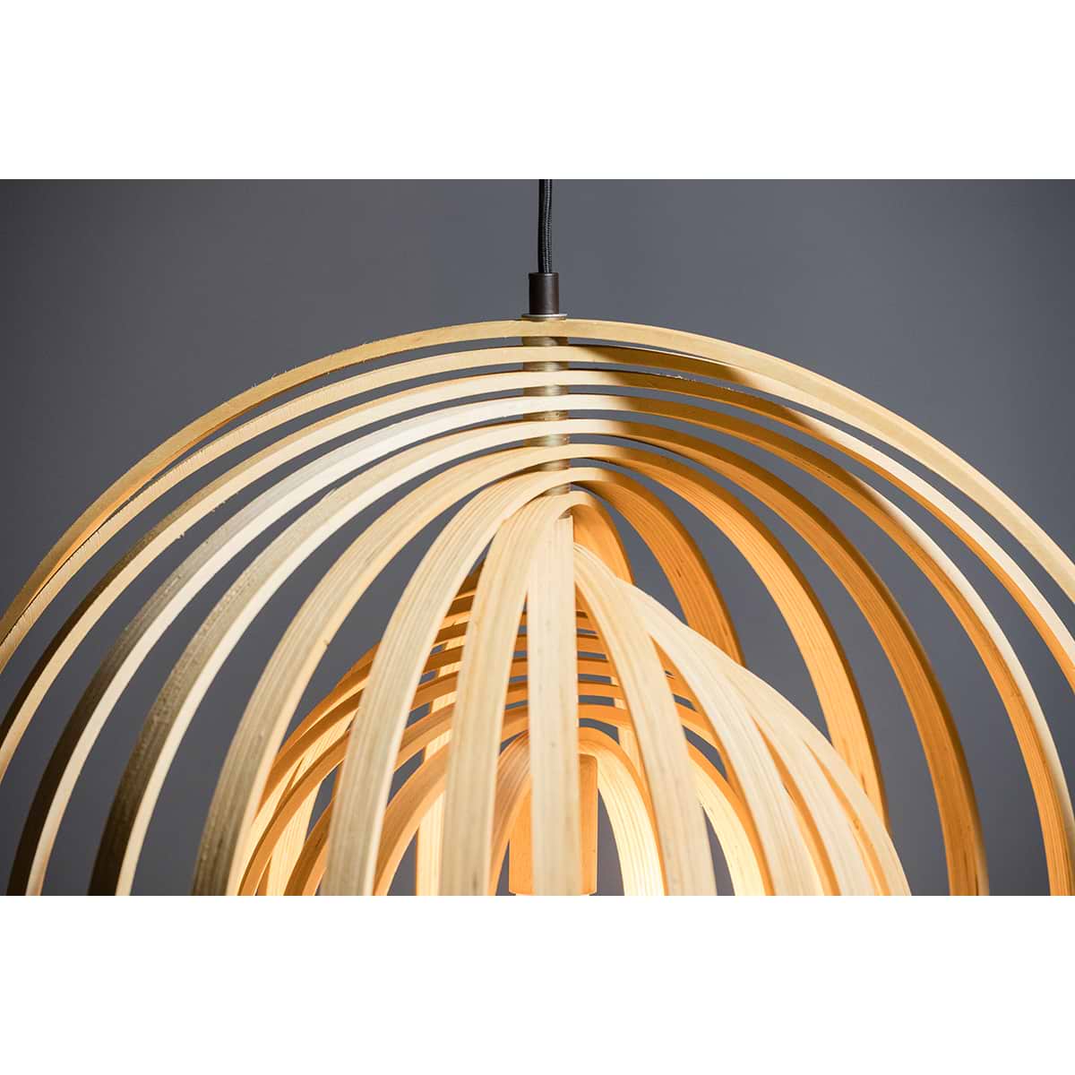 Bijzondere naturel houten hanglamp Woody, diameter 59 cm. Ringen verstelbaar - ETH - Afbeelding 16