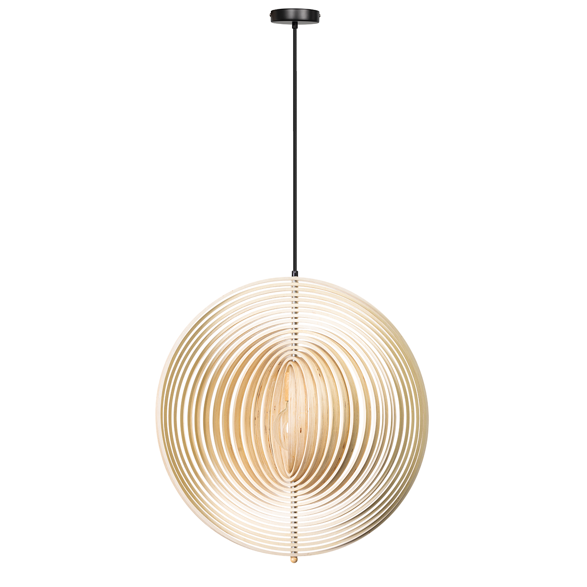 05-HL4540-70. Bijzondere naturel houten hanglamp Woody