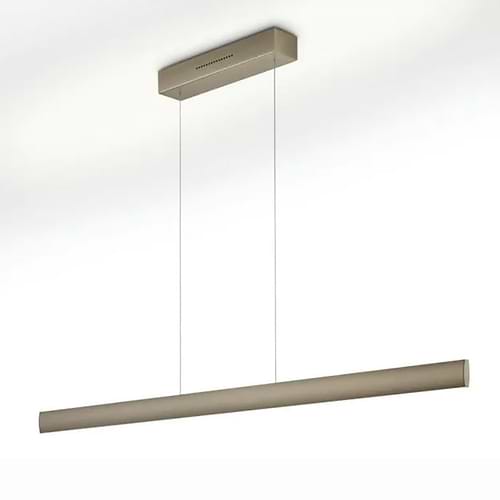 Moderne smalle design hanglamp. Serie Runa van Knapstein. Geavanceerde lamp, diverse afmetingen en kleuren. Dit is de kleur effekt brons.