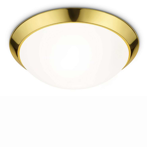 Plafondlamp. Serie: ELMA-35/30. Kleur: messing gepolijst. Glas opaal,mat wit. Artikelnummer 91.Plafondlamp. Serie: ELMA-35. Kleur: messing gepolijst. Glas opaal,mat wit. Artikelnummer 91.120.01*. Duits fabricaat - KNAPSTEIN20.01*. Duits fabricaat - KNAPSTEIN