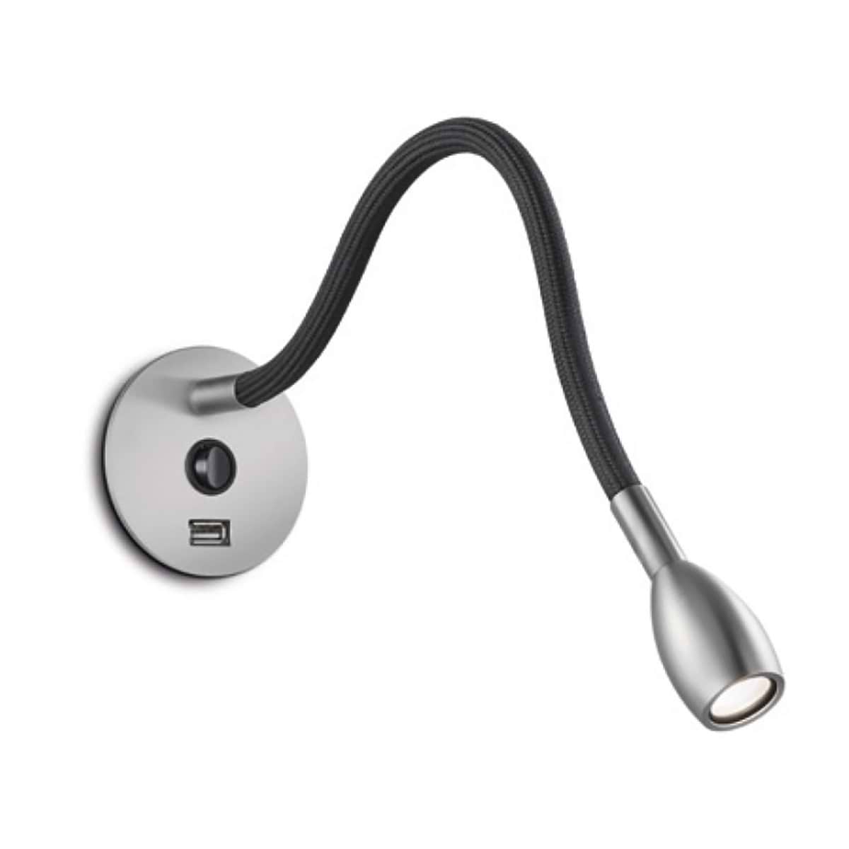 Wandlamp, leeslamp, inbouw, 21.841.56, van de Duitse fabrikant Knapstein. Alle lampen van Knapstein zijn van zeer degelijke kwaliteit. Voor meer opties uit de serie: ASTA-Einbau, kunt u de zoekfunctie gebruiken op onze site. Dan ziet u welke andere opties er binnen de serie zijn. Kleur: nikkel mat - brown. Aantal lichtpunten: 1. Lichtbron: inclusief. Breedte in mm: 80. Lengte/diepte in mm: 390. Met aan/uit schakelaar op het armatuur en met USB voor het laden van een telefoon of tablet.