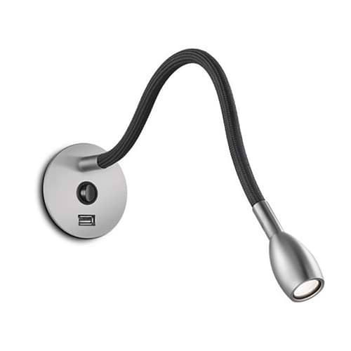 Wandlamp, leeslamp, inbouw, 21.841.56, van de Duitse fabrikant Knapstein. Alle lampen van Knapstein zijn van zeer degelijke kwaliteit. Voor meer opties uit de serie: ASTA-Einbau, kunt u de zoekfunctie gebruiken op onze site. Dan ziet u welke andere opties er binnen de serie zijn. Kleur: nikkel mat - brown. Aantal lichtpunten: 1. Lichtbron: inclusief. Breedte in mm: 80. Lengte/diepte in mm: 390. Met aan/uit schakelaar op het armatuur en met USB voor het laden van een telefoon of tablet.