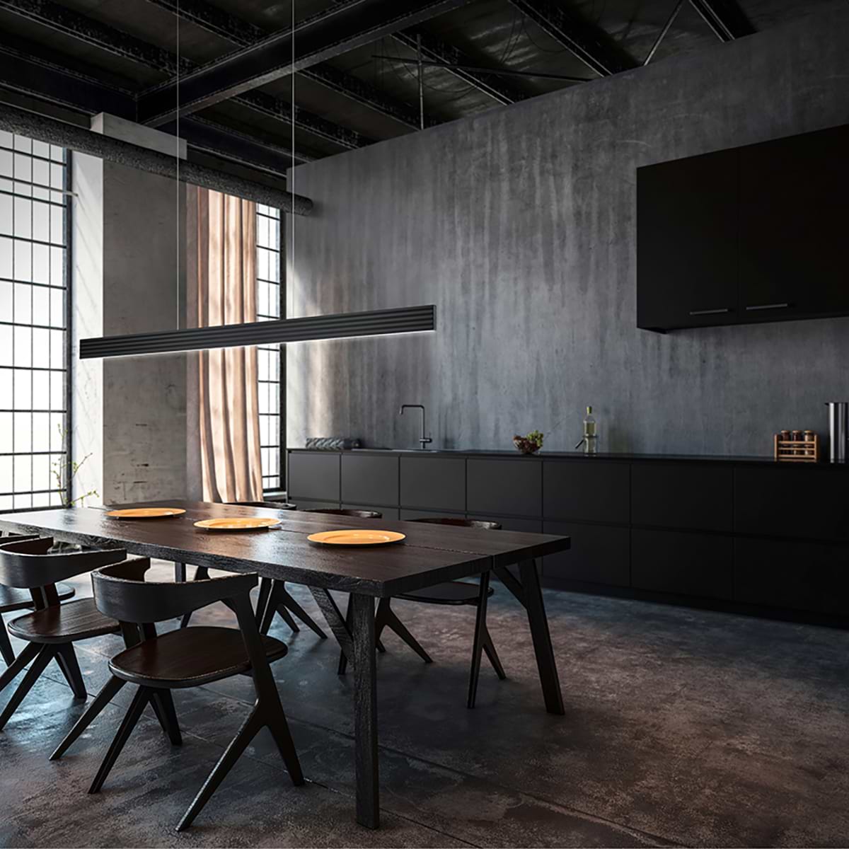 Smalle-hanglamp-Fara-152-zwart-51-510-07-Knapstein-zwart-bureaulamp-Webo-lampenwinkel-online-webshop-1200×1200 Moderne smalle design hanglamp, 51.510.07, van de Duitse fabrikant Knapstein. Direct en indirecte verlichting. Boven en onder licht zijn apart van elkaar door twee gebaarbedieningen in- en uit te schakelen en te dimmen. De lichtkleur van het boven en van het onderlicht kan door twee gebaarbedieningen apart van elkaar ingesteld worden tussen 2.200 en 3.000 Kelvin. Geheugenfunctie. De lamp is traploos in hoogte verstelbaar, bereik 1000 mm. Geen zichtbare schroeven in de plafondplaat. Alle lampen van Knapstein zijn van zeer degelijke kwaliteit. Voor meer opties uit de serie: FARA-152, kunt u de zoekfunctie gebruiken op onze site. Dan ziet u welke andere opties er binnen de serie zijn. Kleur: zwart. Aantal lichtpunten: 1. Lichtbron: inclusief. Breedte in mm: 75. Lengte/diepte in mm: 1520.