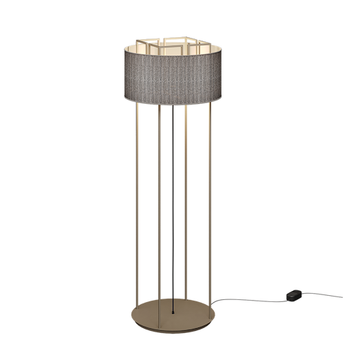 Vloerlamp Aosta 6100 van het merk Ztahl, uitvoering met kap en Quartz armatuur