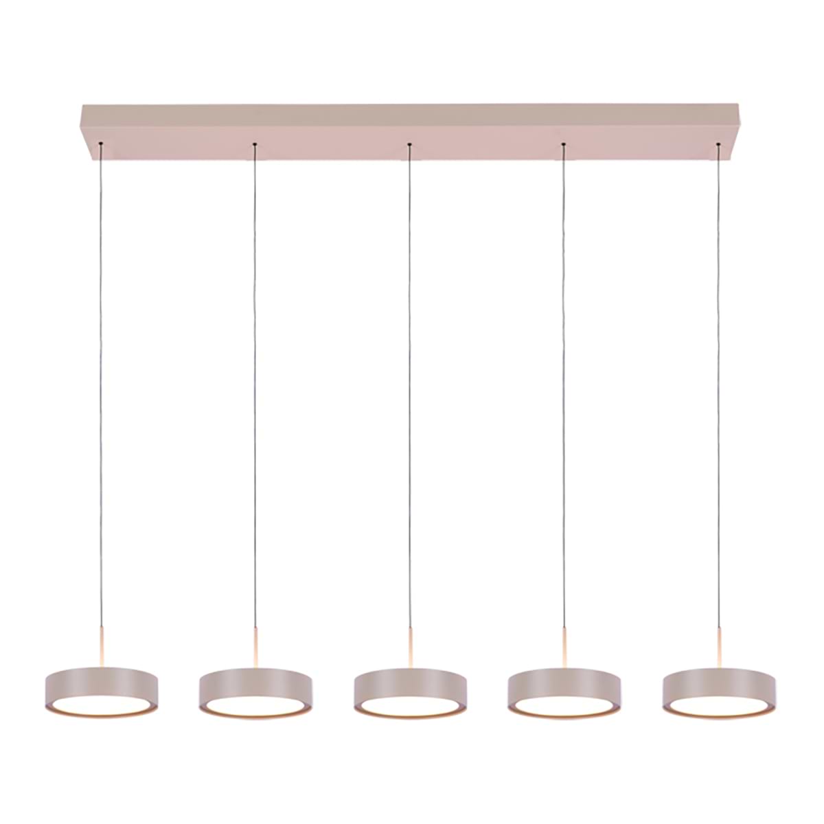 Hanglamp Alieno 5-lichts Balk Creme, FREELIGHT