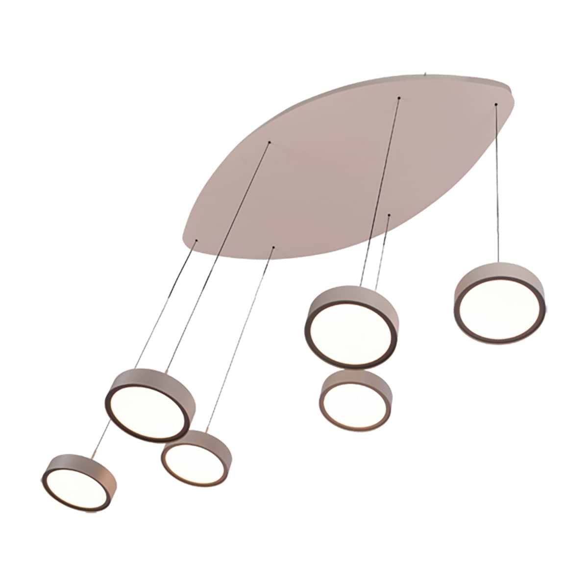 Hanglamp Alieno 6-lichts Ovaal Creme, FREELIGHT - Afbeelding 2