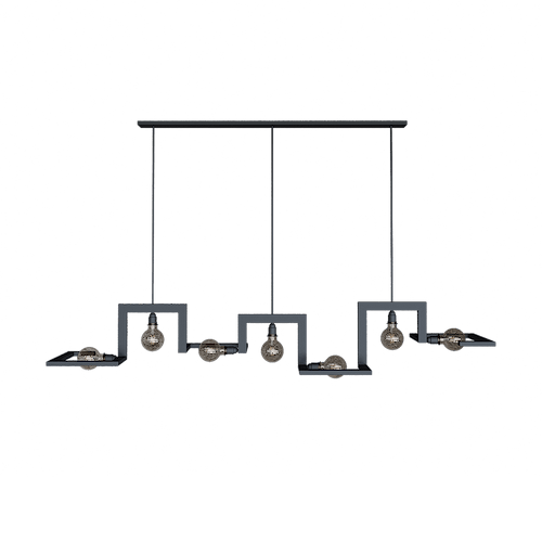 Hanglamp Tortona van merk Ztahl. Vrijstaande foto van de lamp met 7 lichtpunten.