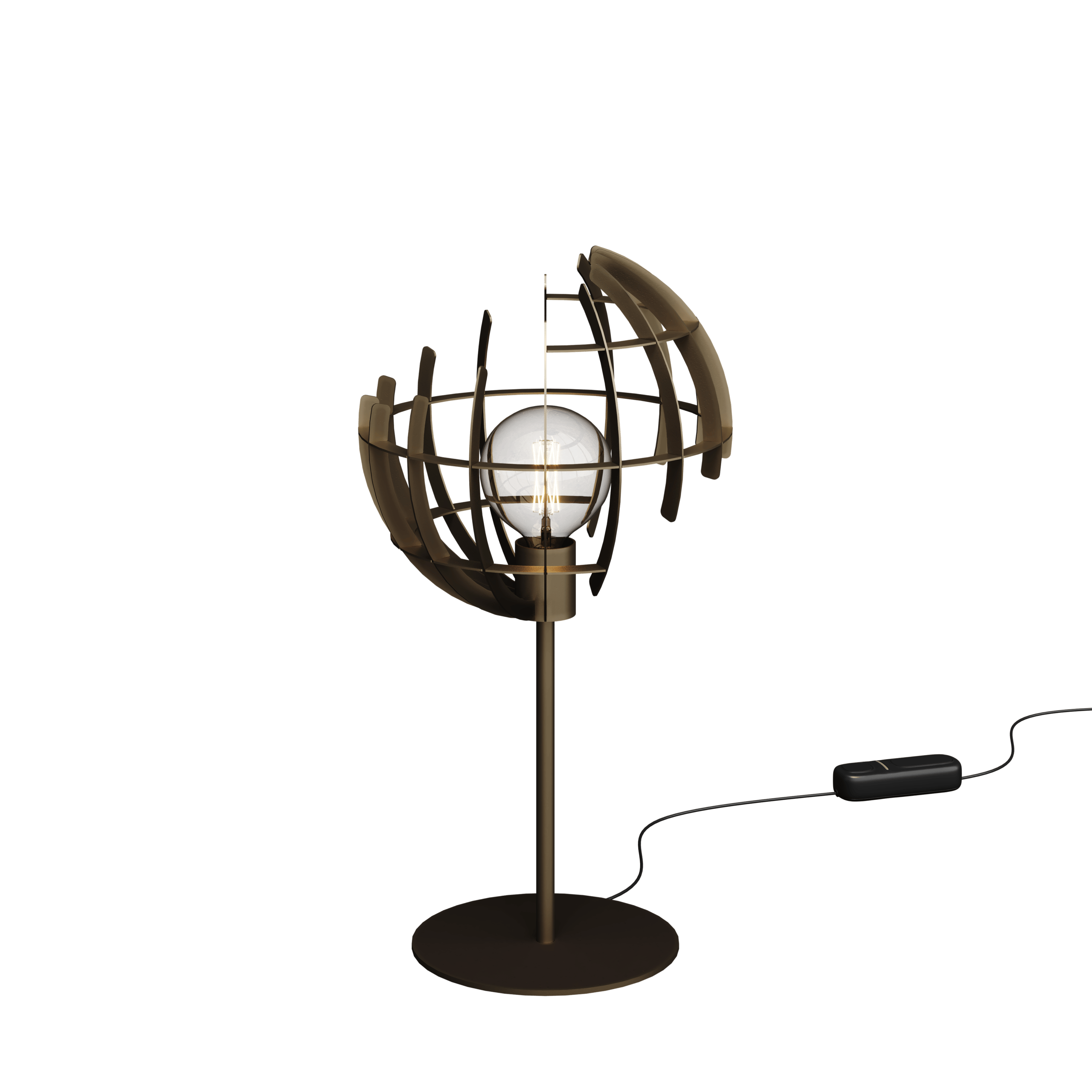 Tafellamp Terra 2412, 65 cm hoog, Oud Messing, 1 lichts, zonder lichtbron, ZTAHL