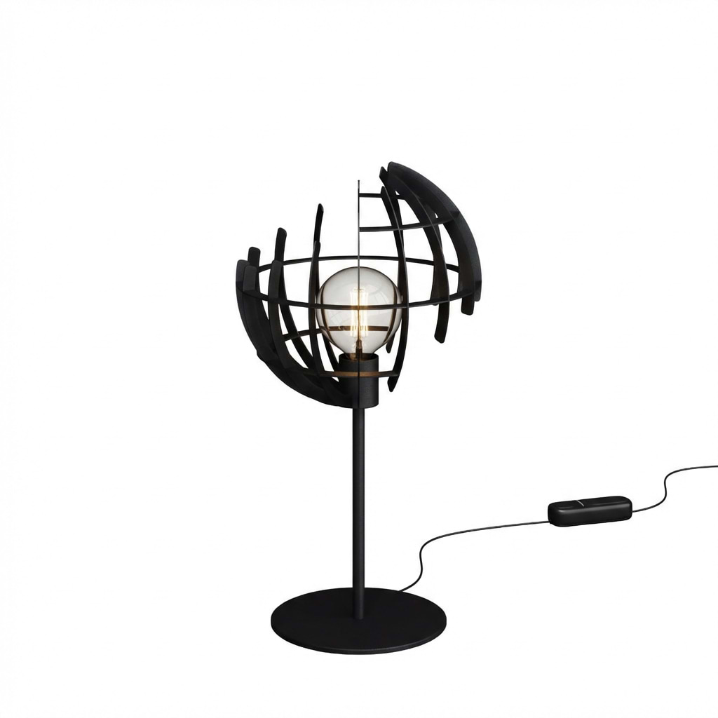 Tafellamp Terra 2412, 65 cm hoog, Ral 9005, 1 lichts, zonder lichtbron, ZTAHL