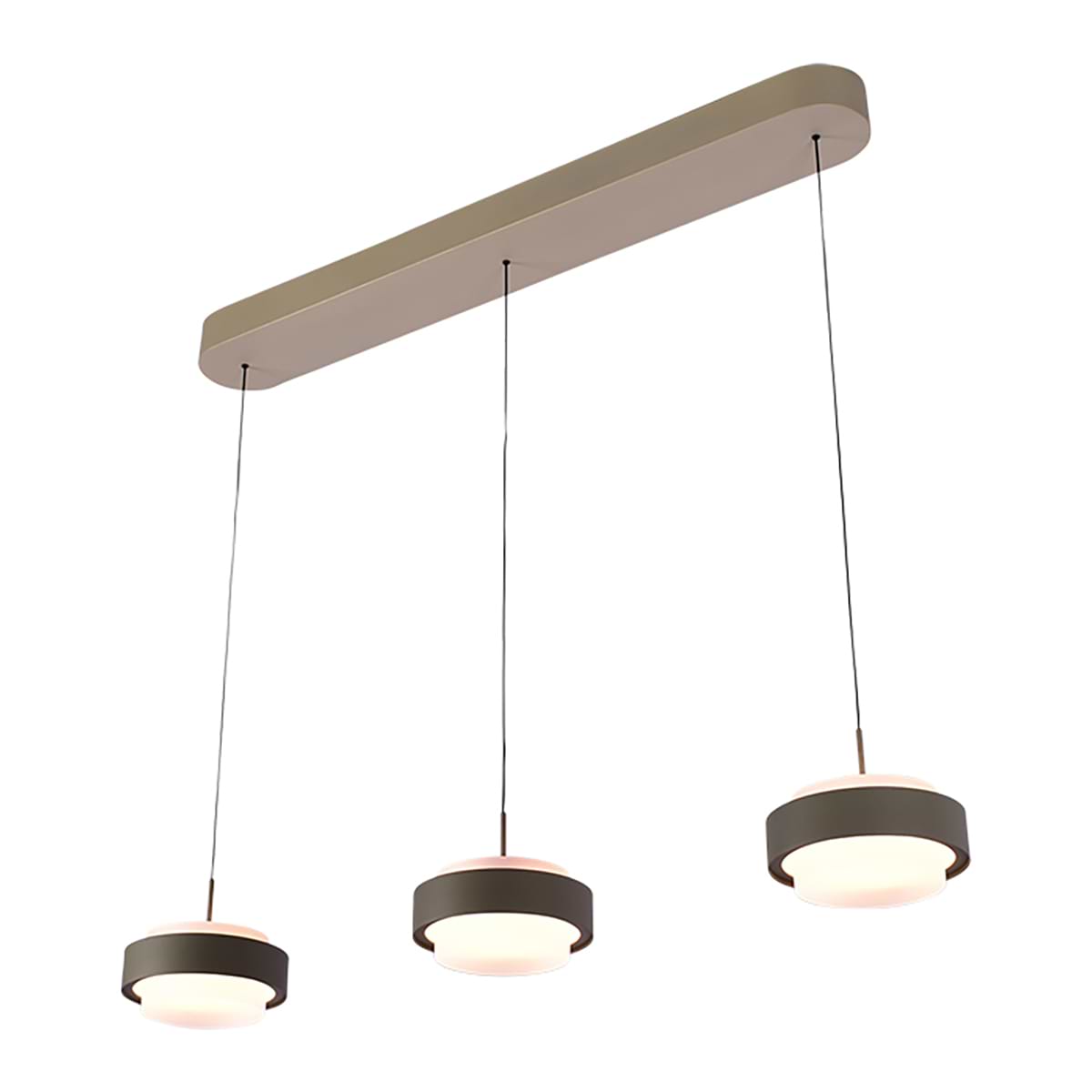 Hanglamp Puleggia 3-lichts Balk Olijfgroen, FREELIGHT - Afbeelding 2