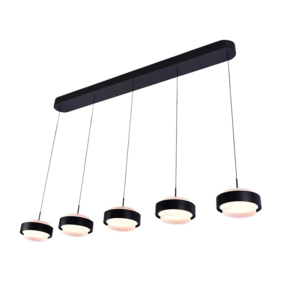 Hanglamp Puleggia 5-lichts Balk Zwart, FREELIGHT - Afbeelding 2