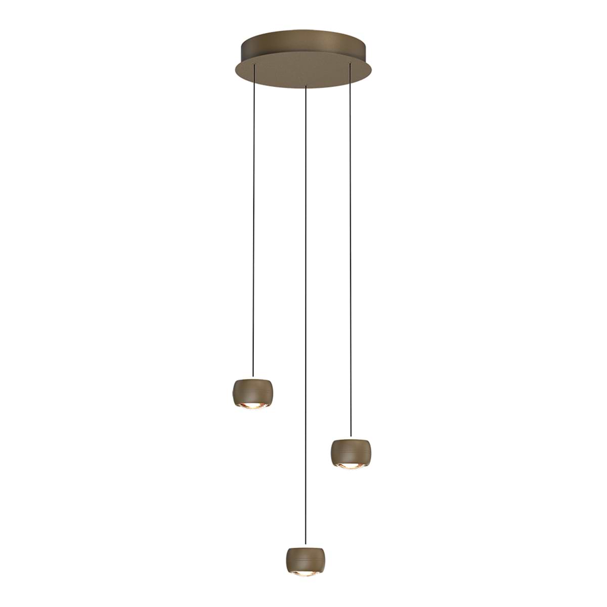 Hanglamp Cosmo 3-lichts Rond Brons-Goud, FREELIGHT