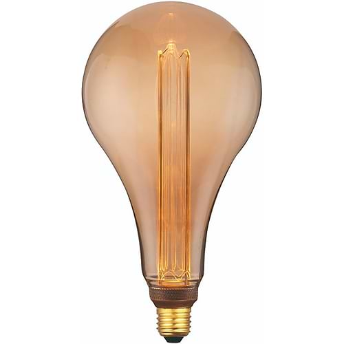 lampen peer, led lichtbron, goudkleurig