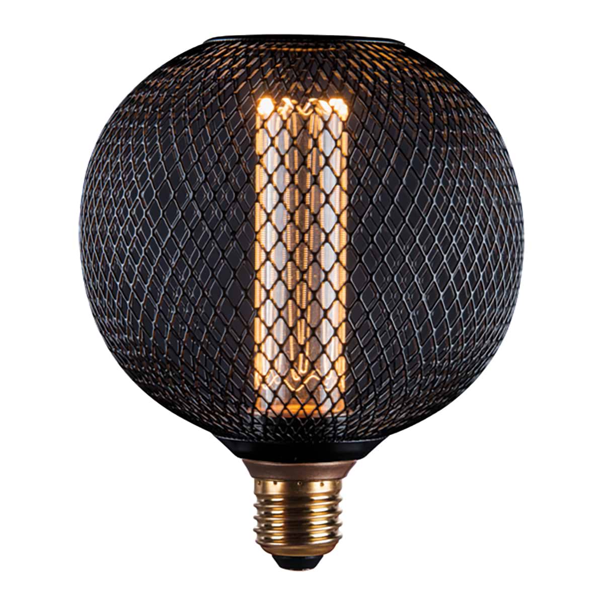 4W LED zwart gaas 125x150mm rond 3-standen, FREELIGHT