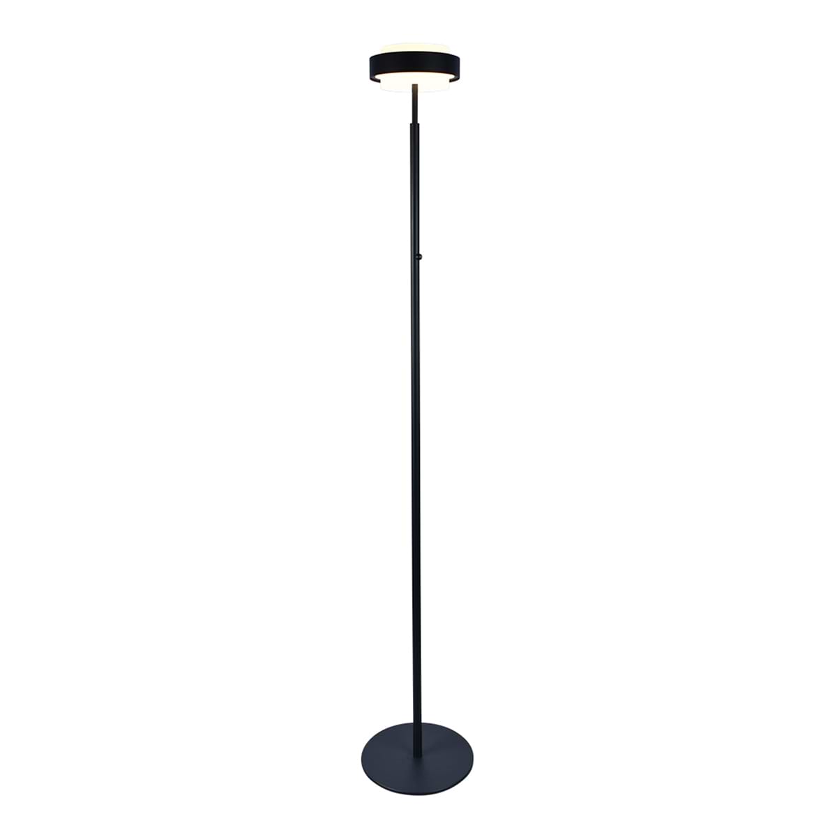 Vloerlamp Puleggia 1-lichts Zwart, FREELIGHT