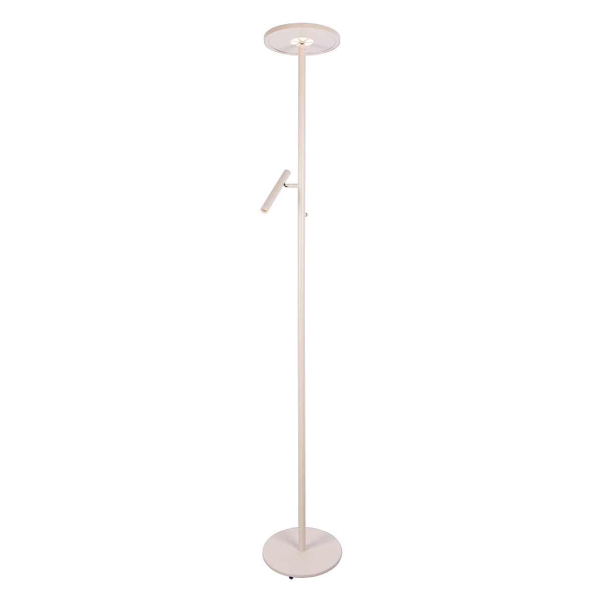 Vloerlamp Stanza Uplight+Leeslamp Creme, FREELIGHT