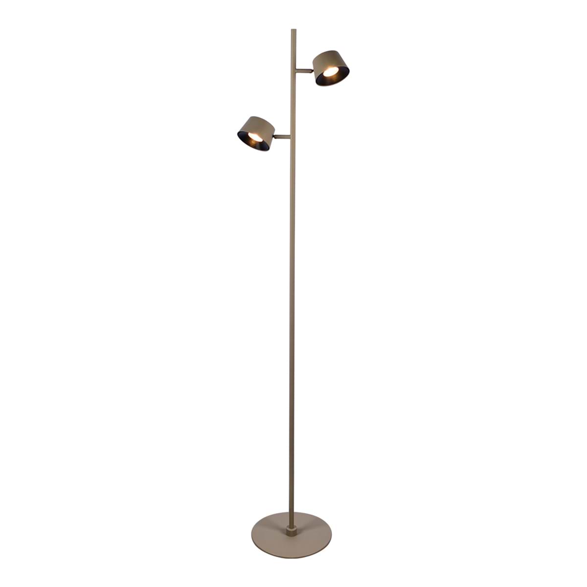 Vloerlamp Cugino 5,4W 2-lichts Olijfgroen, FREELIGHT