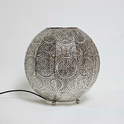 Tafellamp bol bewerkt nikkel