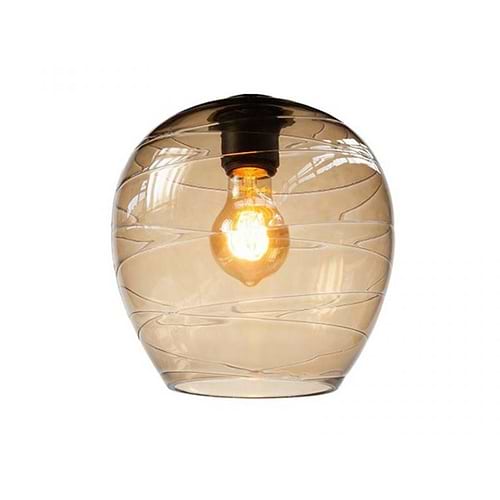 lampen glas lichtbruin met reliëf strepen