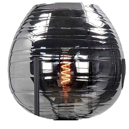 lampenglas, zwart/smoke van kleur