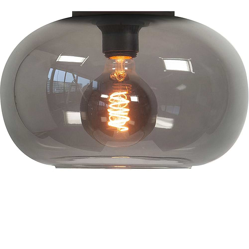 glas zwart grijs smoke voor lamp