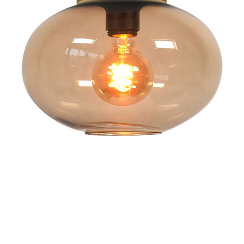 glazen kap voor lamp, bruinkleurig