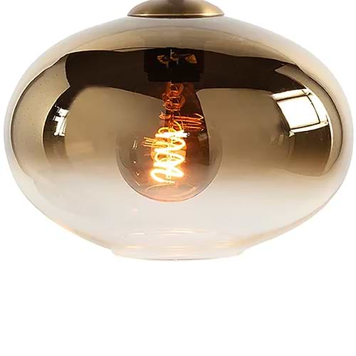 glas voor lamp, goudkleurig