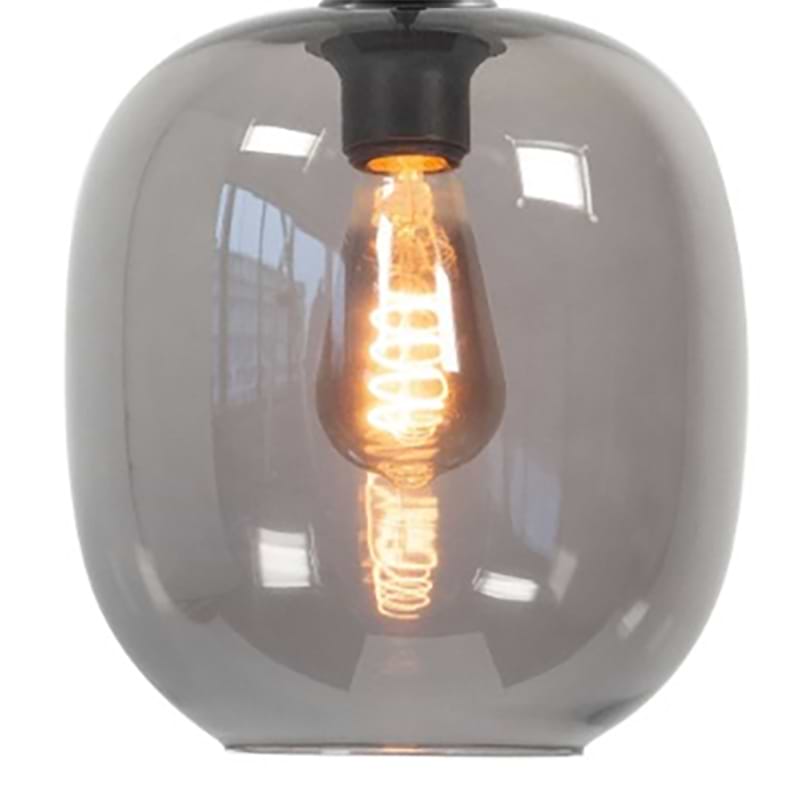 Glas voor lamp, grijs doorzichtig