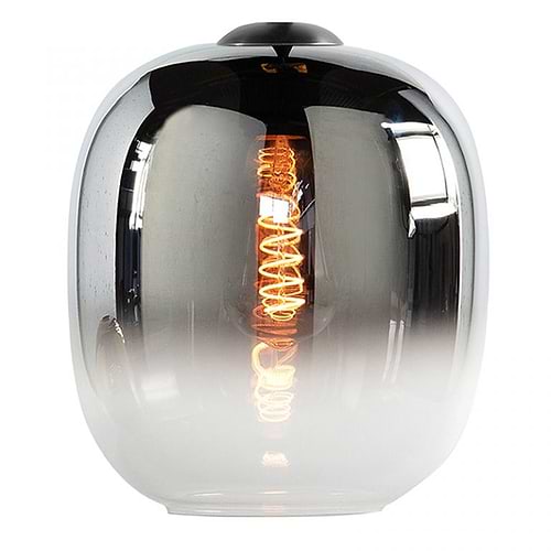 glas voor lamp, zart/grijs smoke kleur