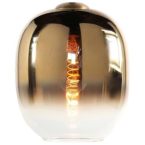 glas voor lamp, als lampenkap. Goudkleurig