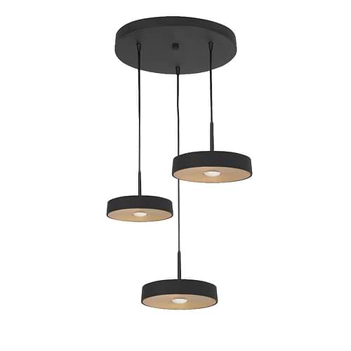 Hanglamp met drie ronde lichtpunten