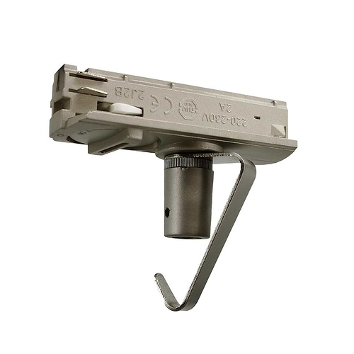 adapter voor railverlichting, kleur nikkelmat