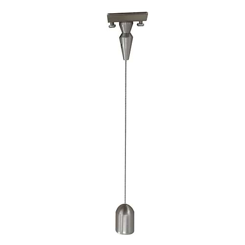 pendel om lamp aan een railverlichting te hangen, kleur nikkel mat