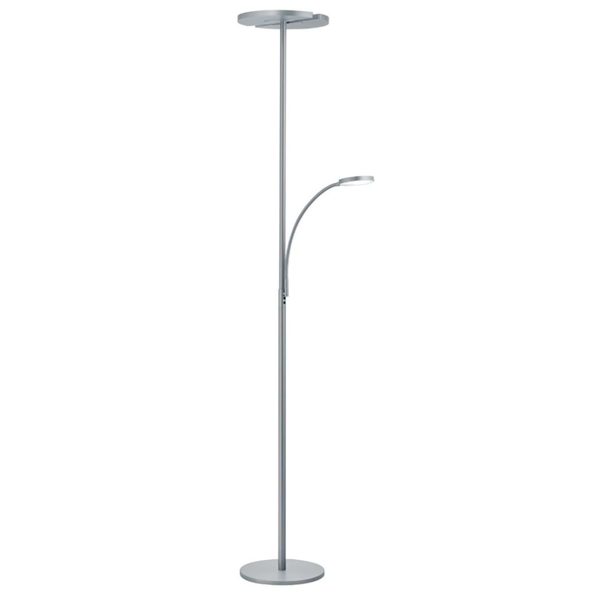 Vloerlamp met leeslamp TALEA-L. Kleur: nikkel-mat. KNAPSTEIN