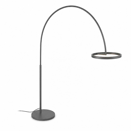 Moderne LED booglamp, kleur is grafiet antraciet