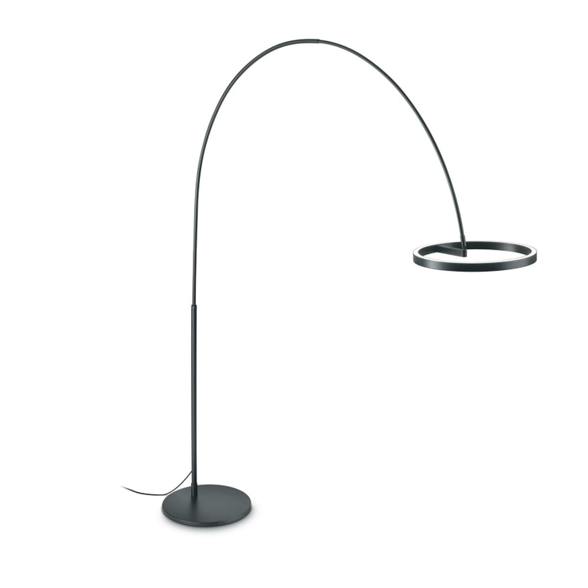 Vloerlamp, booglamp, Tizia, zwart, KNAPSTEIN