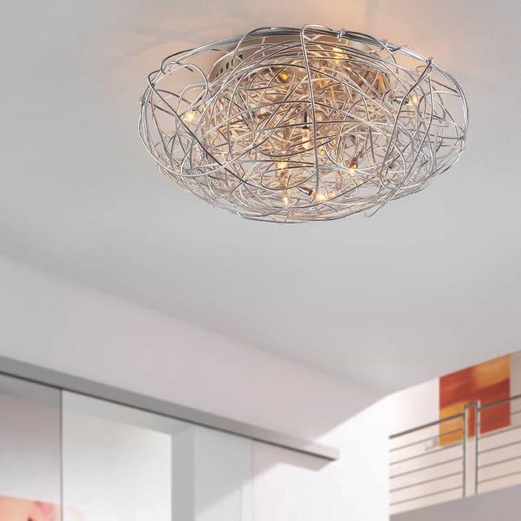 Plafondlamp van draadgaas