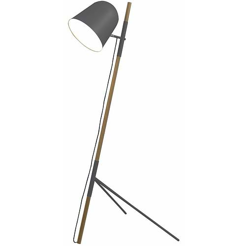 Vloerlamp zwart 1-lichts "Sensa" 150cm hoogte