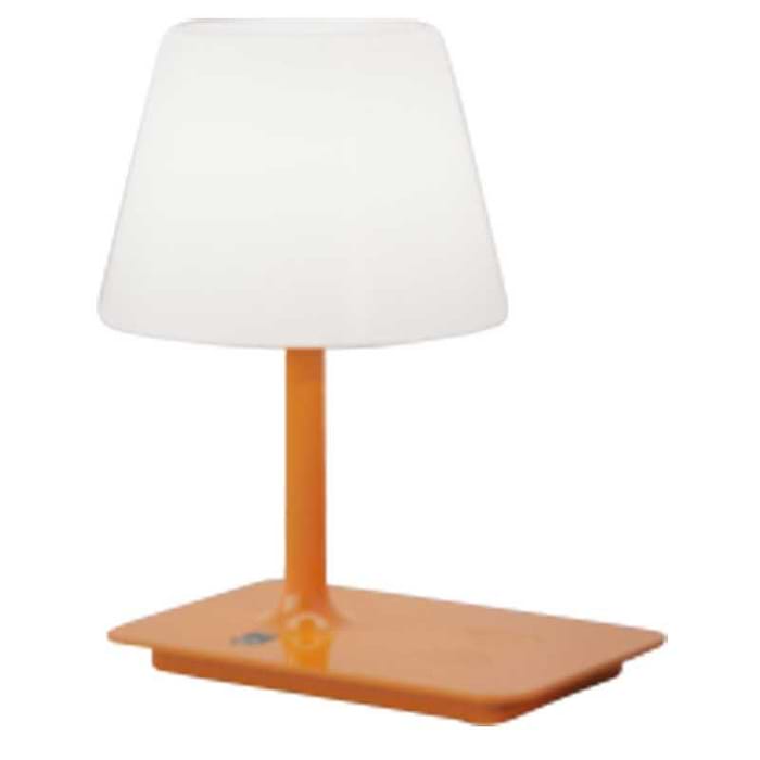 Moderne tafellamp en buitenlamp met draadloze oplader -1-lichts -oranje -Indy - ETH -Expo Trading Holland