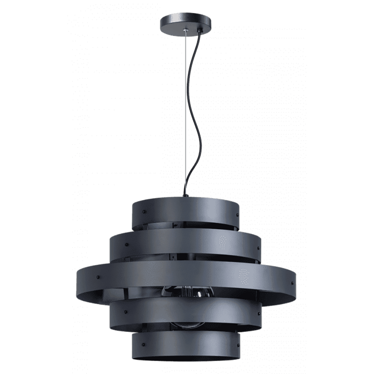 Hanglamp Blagoon 1-lichts zwart -modern 60W -Expo Trading Holland - ETH