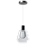 Hanglamp Gary zwart 1-lichts helder glas