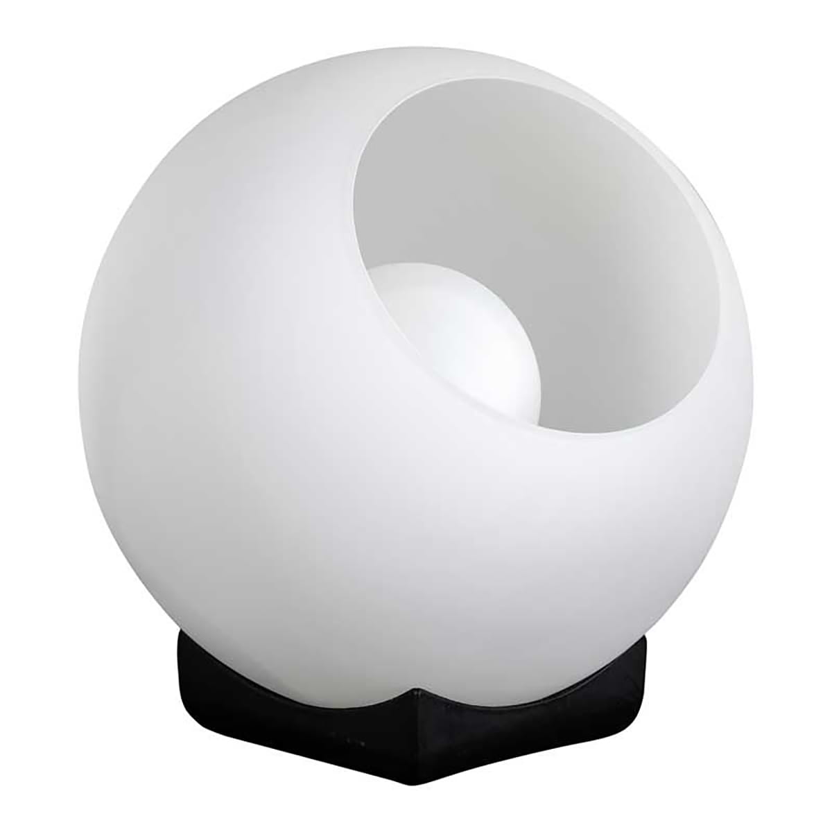 Tafellamp Orb -armatuur zwart -glas opaal -hoogte 31 cm -1-lichts -Expo Trading Holland