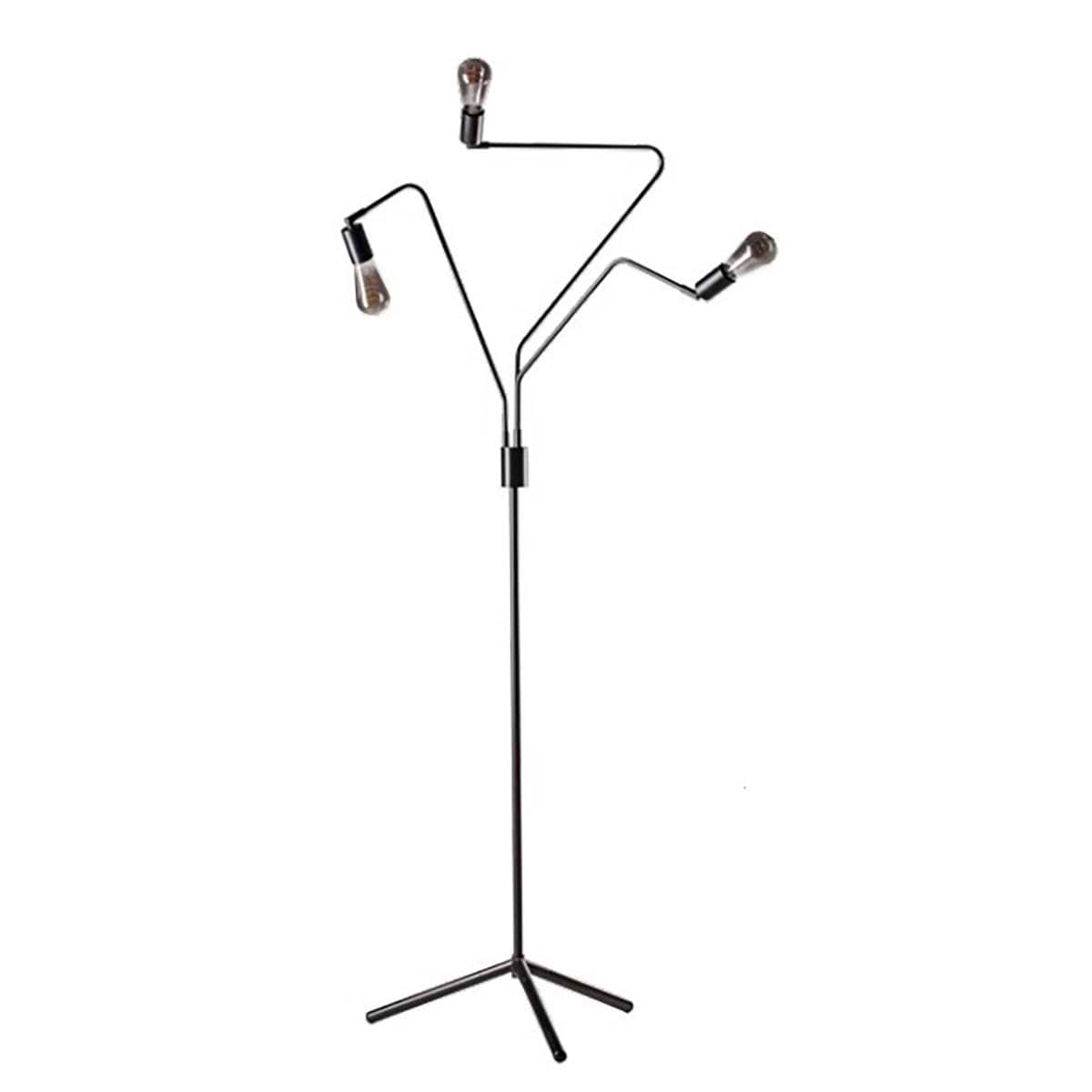 Moderne vloerlamp Viper -zwart -3-lichts -Expo Trading Holland