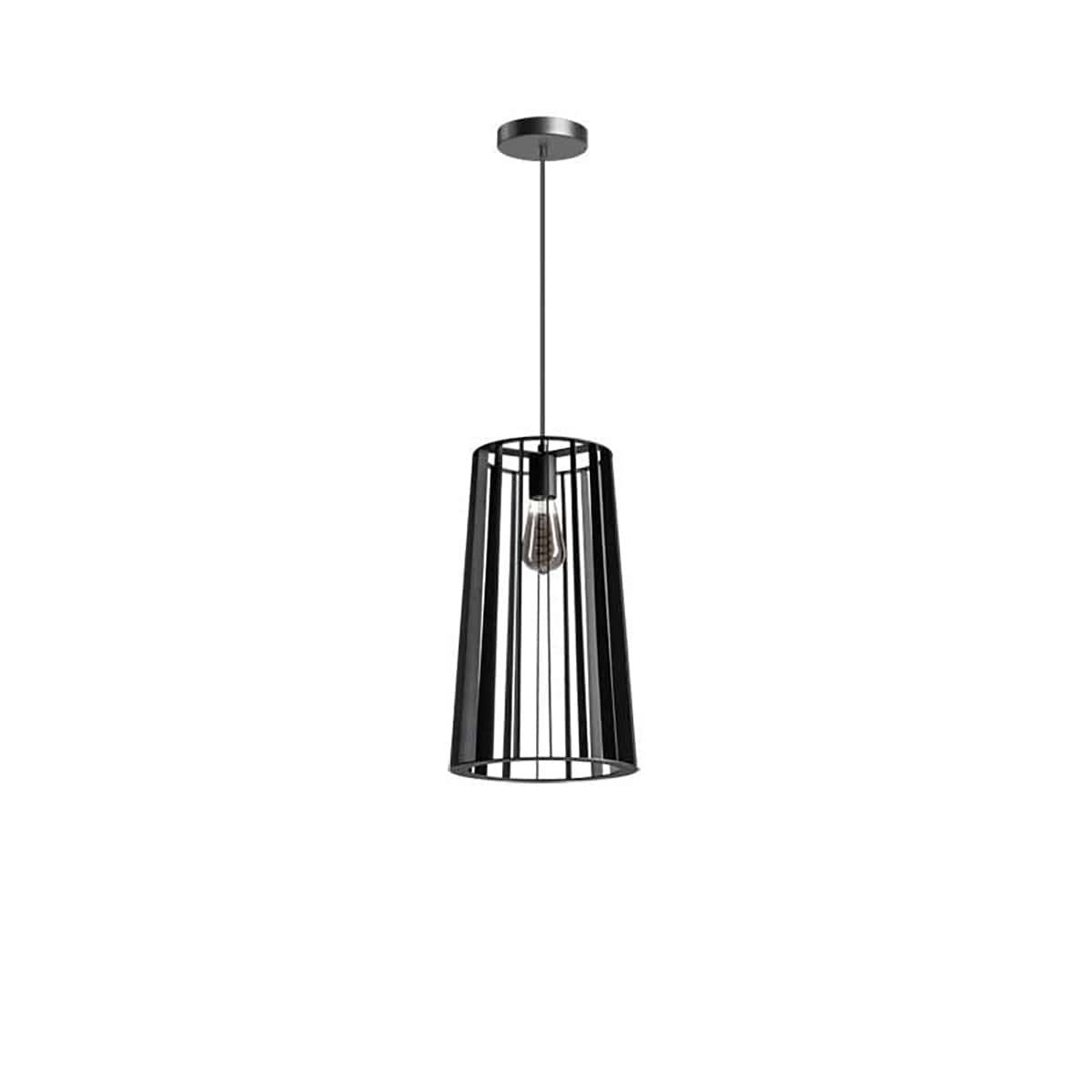 Hanglamp Blackbird 1-lichts zwart -industrieel 60W -Expo Trading Holland - ETH