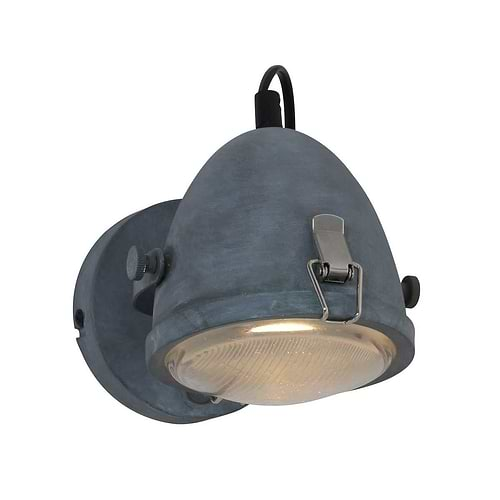 industriële wandlamp Paco - grijs - bedlamp - plafond spot - 1-lichts spot MEXLITE - 1311GR - industrielamp - industriële wandlamp - plafondlamp - landelijk - industrieel - Mexlite