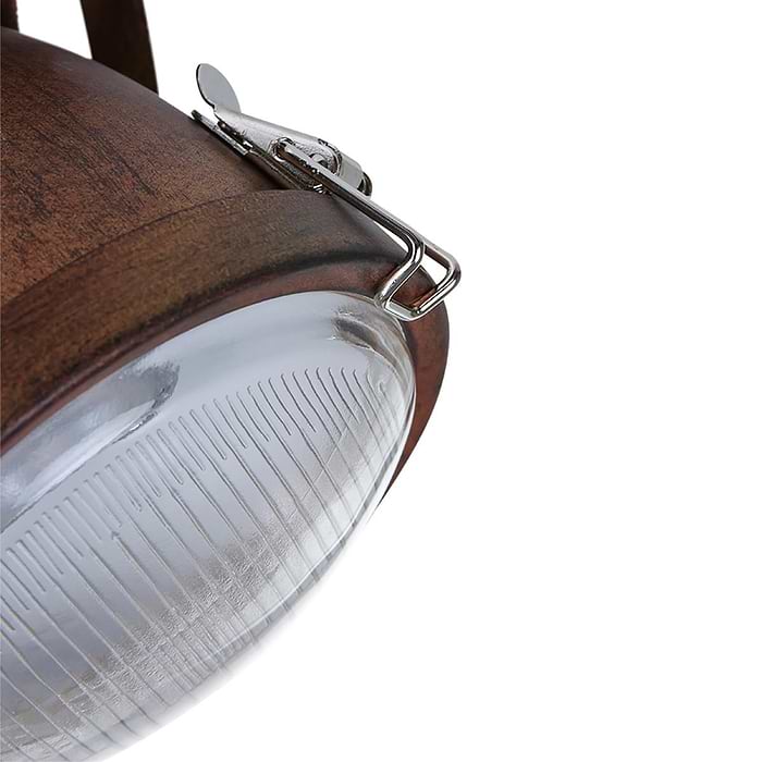 Industriële plafondlamp 3-lichts spot - bruin gevlekt - roestbruin - Paco - MEXLITE - 1314B - industrie lamp - industriële plafondlamp - landelijk - industrieel - Mexlite